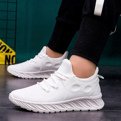 sports white sneakers